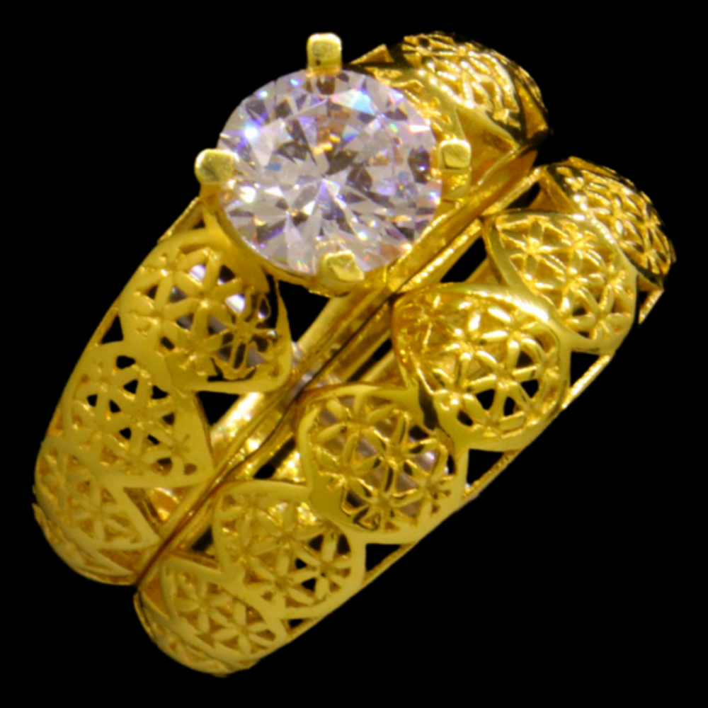 21K Gold Bridal Ring